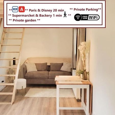 Le Petit Noisy Entre Paris Et Disney, Proche Centrex Avec Jardin Privatif Et Parking Exterior foto