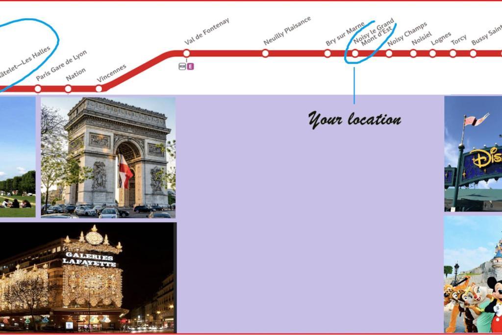 Le Petit Noisy Entre Paris Et Disney, Proche Centrex Avec Jardin Privatif Et Parking Exterior foto